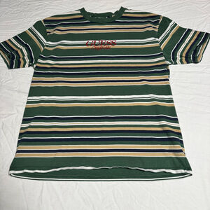 Men's GUESS Green Striped Short Sleeve Tee S sku78